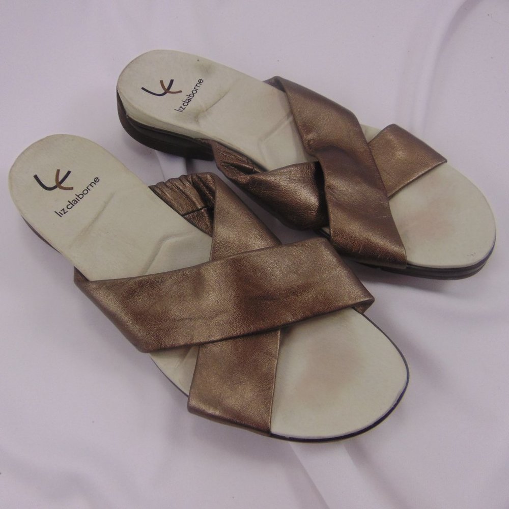 LIZ CLAIBORNE Women's Alisa Slip On Leather Sandal